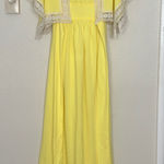 JC Penny JCPenney Yellow Maxi Dress with Lace Trim Photo 0