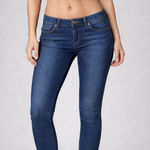 J Brand Daphne Low Rise Skinny Jeans Blue Denim Y2K Size 28 Grunge Dark Wash Photo 0