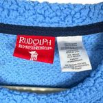 Rudolph The Red Nose Reindeer “Snow, What Fun!” Sweater Medium Blue Photo 3