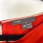 Vince Silk Blend Short Sleeve Boat Neck Top Orange Red Size XS Minimalist Blouse Photo 3