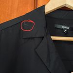 Quince  Washable Stretch Silk Notch Collar Blouse Button Up Black Size Medium Photo 4