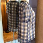 Caslon  Sheer Woven Plaid Top Photo 7