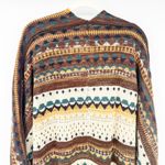 SPLA Womens Boho Ethnic Southwestern Knit Fringe Open Front Cardigan Size S Photo 8