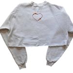 Hanes Vintage ‎ Sweatshirt Cute Heart Cut Out Valentines Size XL Photo 4