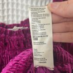 Anthropologie  Smocked Velvet Puff Sleeve Pink Magenta Square Neck Blouse Small Photo 7