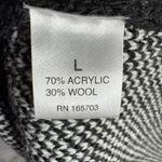 Bianca G. Made in Italy Jacquard Knit Sweater Coat L Black White Button Front Size L Photo 5