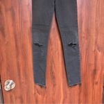 ZARA  Dark Gray Skinny Jeans Size 6 Distressed Photo 4