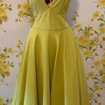 Low V neck swing dress lime size medium Photo 0