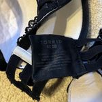 Torrid  Floral Lace Bra Size 40DD Black & Nude Photo 2