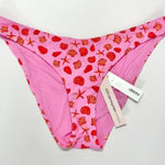 AQUA Printed Bikini Bottom Swimwear Beach Shells in Pink Size Large NEW Photo 0