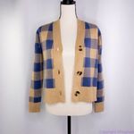 Madewell NWT Bayberry Cardigan Sweater in Buffalo Check, XXS, Kim Kardashian Photo 4