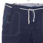 North River Navy Blue Capris with Rope Belt Anchor Buttons Nautical Photo 3