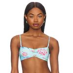 frankie's bikinis  Blue daiquiri Floral bikini JENNA/CLEO size Medium/Small Photo 7