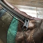 Vintage Leather Patchwork Fanny Pack Belt Bag, Retro, 1980’s Blue Photo 10