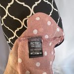 VICI Pink Polka Dot Lace Trim Semi Sheer Gauzy Tank Blouse Back Button Sz Small Photo 8