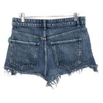 ZARA  Blue Denim Medium Wash Distressed Frayed Cut Off Jean Shorts Womens Size 4 Photo 1