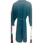 Vintage Portrait 100% Wool Coat Forest Green Sz 14 Petite Long belted FLAWS Photo 8