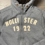 Hollister  Y2K Fur lined heavy full zip gray hoodie Small Photo 3