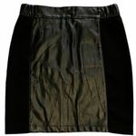 WILDCAT Black Faux Leather & Side Strip Short Full Zip Mini Skirt ~ Women's MED Photo 1
