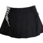 Hot Topic Goth Girl  3X Black Pleated Lace Up Mini Skirt Photo 4