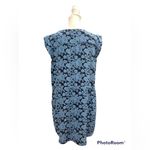 CAbi  Style‎ 5265 Blue Floral Cap Sleeve Drawstring Waist Dress Size Medium Photo 2