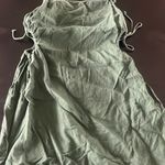 Aerie Green Linen Mini Dress Photo 0