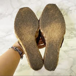 UGG  Margot Chestnut Brown Tan Leather Sherpa Shearling Lined Wedges Photo 2