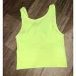 Lululemon Power Pivot Ribbed Top sports bra activewear neon yellow spring nwot Photo 3