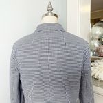Talbots Gingham Check Blazer Jacket Blue & White Print Size 10 Photo 6