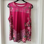 Johnny Was  Pink Lace Bee Active High Low Mesh Contrast Top, Size Extra Large Photo 4