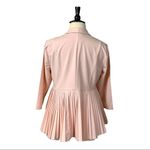 Torrid Women's Blazer Blush Pink Pleated Hem Open Front 3/4 Sleeve Plus Size 1X Photo 3