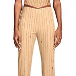 I am gia nwt  dominique pant tan pinstripe XXS Photo 0