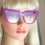 Candy Color Glittering Cat Eye Sunglasses Photo 3