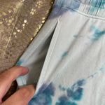 PINK - Victoria's Secret  Blue Purple Aqua Tie Dye Cotton Lounge Joggers, XS Photo 2