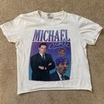 Gildan the office michael scott graphic cropped t shirt Photo 2