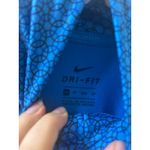 Nike Pro Pullover Top Womens XS Dri Fit Blue AOP 1/2 Zip Long Sleeve Geometric Photo 2