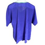 Johnny Was  crinkle purple blouse Photo 6