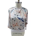 Sioni Womens L Sweater Silky Front Dragonfly Long Sleeve Layered Knit NWOT Tan Size L Photo 1