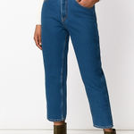 Sandro  Paris H18Kitty Bleu Double Waisted Designer Jeans Size 40 FR US 8 Photo 0