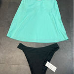 Green and black‎ two piece swimwear size small A Photo 0