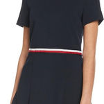 Tommy Hilfiger Black A-Line Midi Dress with Crew Neck Photo 0