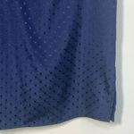 Liz Claiborne  Women's Swiss Dot Ruffle Blouse Dark Blue Size PS Photo 2