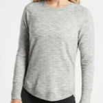 Athleta Mindset Sweatshirt Sweater Top Marl Grey Heather Sz S Photo 0