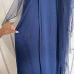 Lulus Navy Blue Tulle Backless Maxi Dress Photo 8