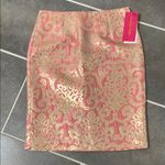 Sunny Leigh  Pink and Gold Patterned Pencil/Straight Skirt size 2 Photo 2