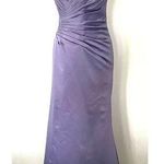 Mori Lee by Madeline Gardner Long Formal One Shoulder Satin Gown Dress Sz 10 Photo 0