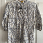 Roberta Roller Rabbit  Womens XS Blue Floral Top 3/4 Sleeve Tunic Top Photo 0