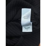 Splendid  Black Ribbed Cutout Shoulder Long Sleeve Pullover Sweater Top Women's L Photo 5