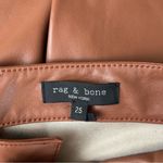 Rag and Bone  Brown Casey Faux Leather Flared Ankle Pants Photo 8