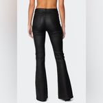 Edikted  Luna Faux Leather Flare Jeans Photo 4